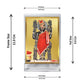 Diviniti 24K Gold Plated Dwarkadhish Frame For Car Dashboard, Home Decor, Table Top, Puja, Gift (11 x 6.8 CM)