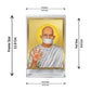 Diviniti 24K Gold Plated Acharya Shri Mahashraman Frame For Car Dashboard, Home Decor, Gift (11 x 6.8 CM)