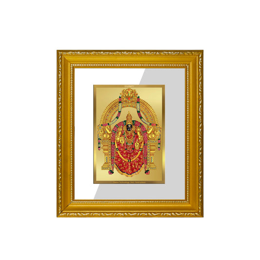 DIVINITI Padmavati Gold Plated Wall Photo Frame| DG Frame 101 Size 1 Wall Photo Frame and 24K Gold Plated Foil| Religious Photo Frame Idol For Prayer, Gifts Items (15CMX13CM)