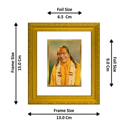 DIVINITI Kripalu Ji Maharaj Gold Plated Wall Photo Frame| DG Frame 101 Wall Photo Frame and 24K Gold Plated Foil| Religious Photo Frame Idol For Prayer, Gifts Items (15.5CMX13.5CM)