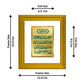 DIVINITI Dua-e-Safar Gold Plated Wall Photo Frame, Table Decor| DG Frame 101 Wall Photo Frame and 24K Gold Plated Foil| Religious Photo Frame Idol For Prayer, Gifts Items (15.5CMX13.5CM)
