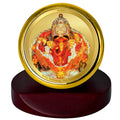 Diviniti 24K Gold Plated Siddhivinayak Frame For Car Dashboard, Home Decor, Puja Room (5.5 x 5.0 CM)