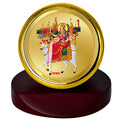 Diviniti 24K Gold Plated Umiya Mata Frame For Car Dashboard, Puja Room, Worship & Festival Gift (5.5 x 5.0 CM)