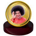 Diviniti 24K Gold Plated Sathya Sai Baba Frame For Car Dashboard, Home Decor, Table & Gift (5.5 x 5.0 CM)