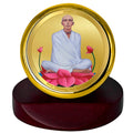 Diviniti 24K Gold Plated Ram Thakur Frame For Car Dashboard, Home Decor, Table Top & Gift (5.5 x 5.0 CM)