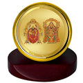 Diviniti 24K Gold Plated Padmavathi Balaji Frame For Car Dashboard, Home Decor, Puja (5.5 x 5.0 CM)