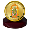Diviniti 24K Gold Plated Devi Meenakshi Frame For Car Dashboard, Home Decor, Table Top & Gift (5.5 x 5.0 CM)
