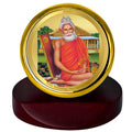 Diviniti 24K Gold Plated Baba Lokenath Frame For Car Dashboard, Home Decor, Gift & Prayer (5.5 x 5.0 CM)
