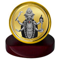 Diviniti 24K Gold Plated Maa Kali Frame For Car Dashboard, Home Decor, Table Top, Puja (5.5 x 5.0 CM)