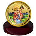 Diviniti 24K Gold Plated Hanuman Ji Frame For Car Dashboard, Home Decor, Housewarming Gift (5.5 x 5.0 CM)
