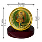 Diviniti 24K Gold Plated Lord Krishna Frame For Car Dashboard, Home Decor, Table, Puja Room & Festival Gift (5.5 x 5.0 CM)