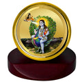 Diviniti 24K Gold Plated Baba Balak Nath Frame For Car Dashboard, Home Decor, Prayer (5.5 x 5.0 CM)