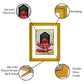 Diviniti 24K Gold Plated Sugandha Shaktipeeth Photo Frame For Home Decor, Table, Wall Decor, Gift (20.8 x 16.7 CM)