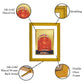 DIVINITI Ganesha 24K Gold Plated Wall Photo Frame| DG Frame 101 Size 2 Wall Photo Frame and 24K Gold Plated Foil| Religious Frame Idol For Gifts Items (20.8CMX16.7CM)