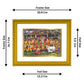 DIVINITI Goverdhan Gold Plated Wall Photo Frame| DG Frame 101 Size 2 Wall Photo Frame and 24K Gold Plated Foil| Religious Photo Frame Idol For Prayer (20.8CMX16.7CM)