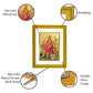 DIVINITI 24K Gold Plated Durga Wall Photo Frame |DG Frame 101 Size 2 Wall Photo Frame, Religious Photo Frame Idol For Prayer (20.8CMX16.7CM)