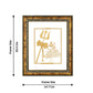 Diviniti 24K Gold Plated Trishul Damru Wall Hanging for Home| DG Photo Frame For Wall Decoration| Wall Hanging Photo Frame For Home Decor, Living Room, Hall, Guest Room