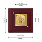 Diviniti 24K Gold Plated Shailputri Mata Photo Frame For Home Decor Showpiece, Table Top, Puja, Gift (10 x 10 CM)