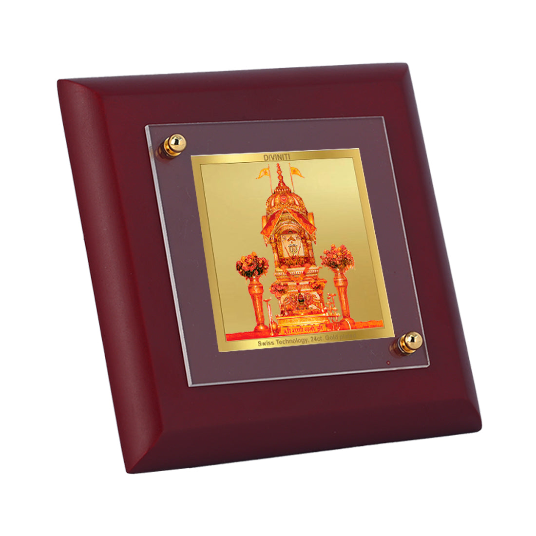 Diviniti 24K Gold Plated Rani Sati Photo Frame For Home Decor, Table Tops, Gift (10 x 10 CM)