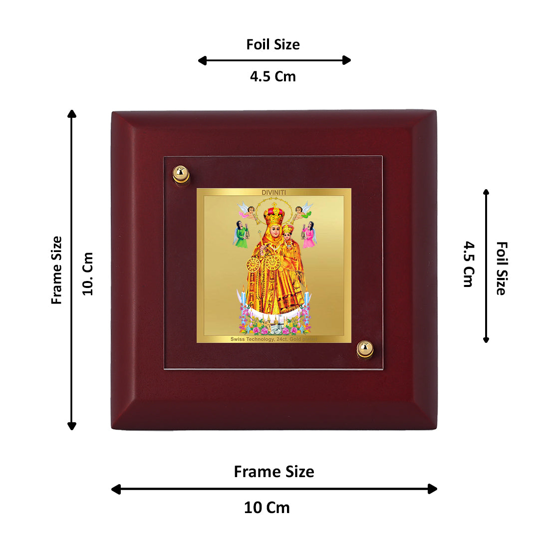 Heailth Frames Diviniti 24K Gold Plated Lady of Health Frame For Home Decor, Table To ...
