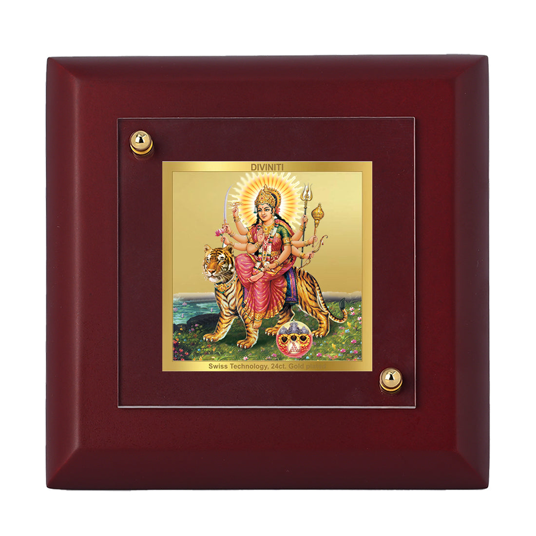 Diviniti 24K Gold Plated Durga Mata Photo Frame For Home Decor, Table ...