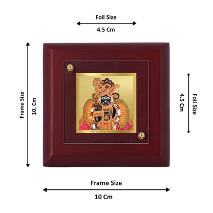 Diviniti 24K Gold Plated Bankey Bihari Photo Frame For Home Decor Showpiece, Table, Puja, Gift (10 x 10 CM)