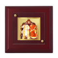 Diviniti 24K Gold Plated Amma Bhagwan Photo Frame For Home Decor Showpiece, Table Tops, Gift (10 x 10 CM)