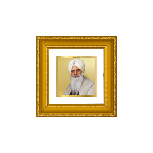 DIVINITI 24K Gold Plated Radha Swami Photo Frame For Home, Table, Gift (10 X 10 CM)