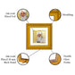 DIVINITI 24K Gold Plated Radha Swami Photo Frame For Home, Table, Gift (10 X 10 CM)