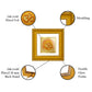 DIVINITI 24K Gold Plated Om Gayatri Mantra Photo Frame For Home Decor, Table Decor (10 X 10 CM)