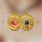 Diviniti 24K Gold Plated Ram Lalla & Ram Mandir 18MM Double Sided Pendant For Men, Women & Kids