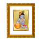 DIVINITI 24K Gold Plated Bal Gopal Wall Photo Frame For Home Decor, Tabletop, Puja (21.5 X 17.5 CM)