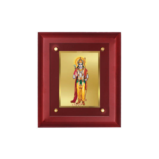 Diviniti 24K Gold Plated Lord Ram Photo Frame For Home Decor, Wall Hanging Decor, Table Decor, Puja Room, Festival Gift (20 CM X 25 CM)