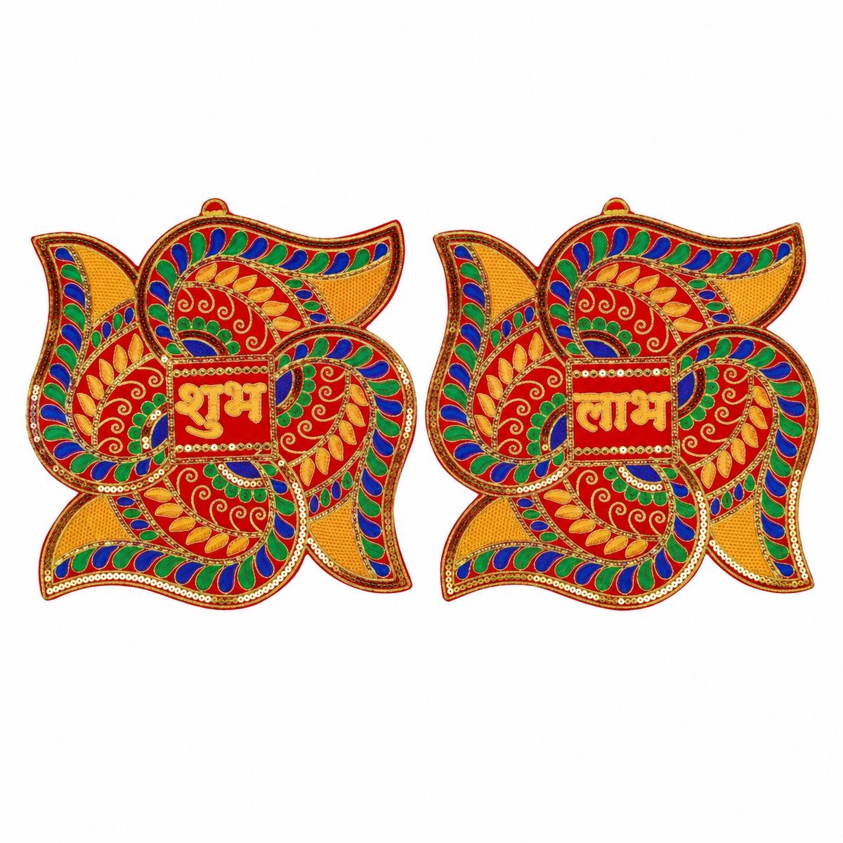 Om Shubh Labh Decorative Pair | Traditional Diwali Door & Home Entrance Décor