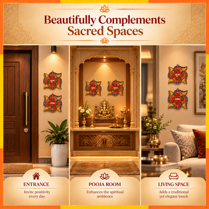 Om Shubh Labh Decorative Pair | Traditional Diwali Door & Home Entrance Décor