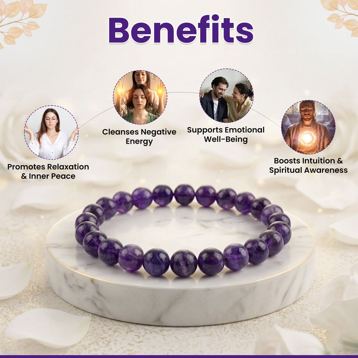 Amethyst AAA Bracelet Meditation & Concentration