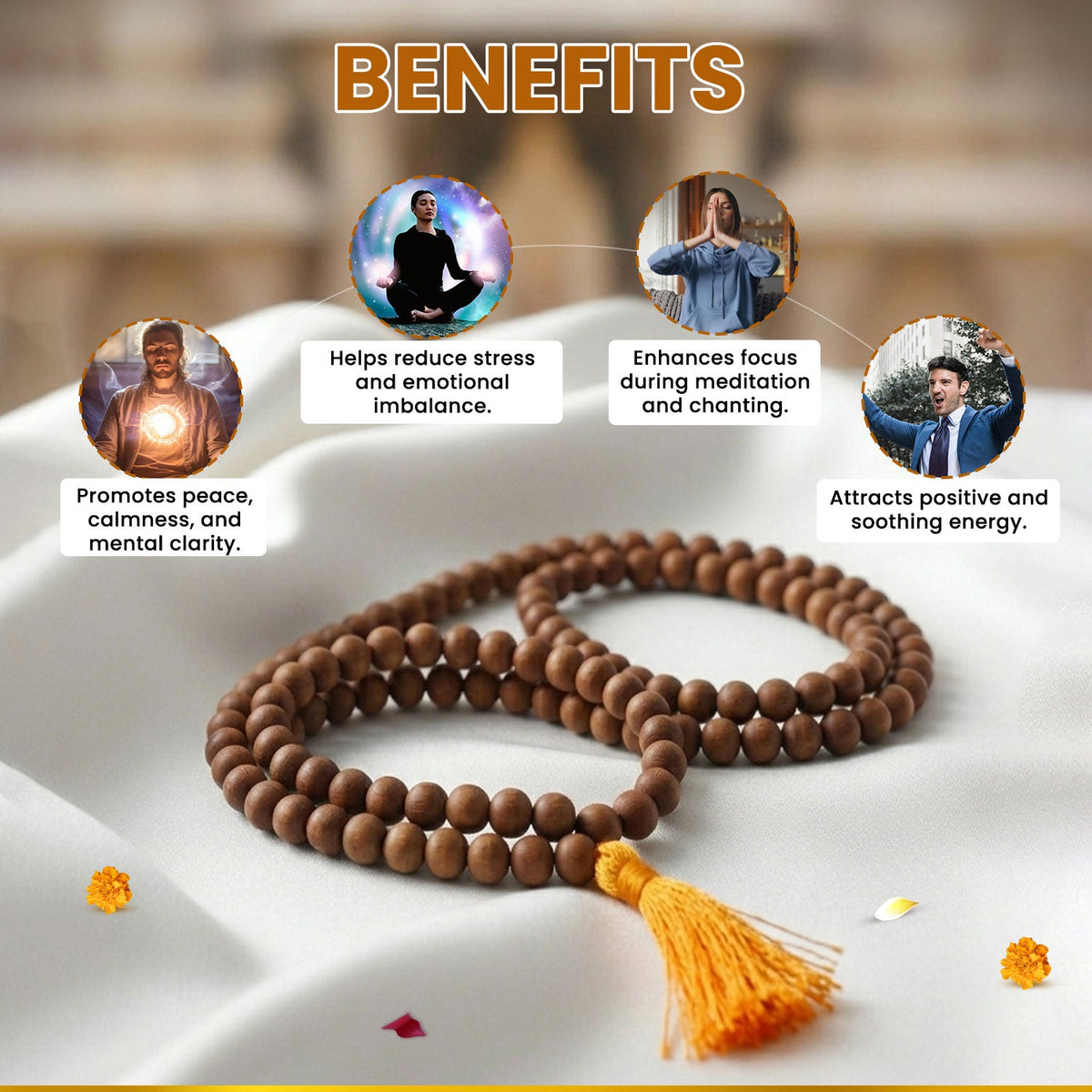 White Chandan Mala