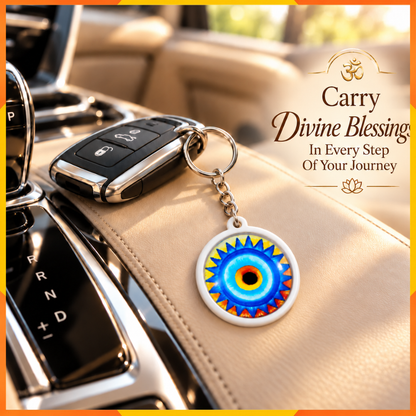 Multicolour Evil Eye Keychain | Nazar Protection Key Ring | Gift