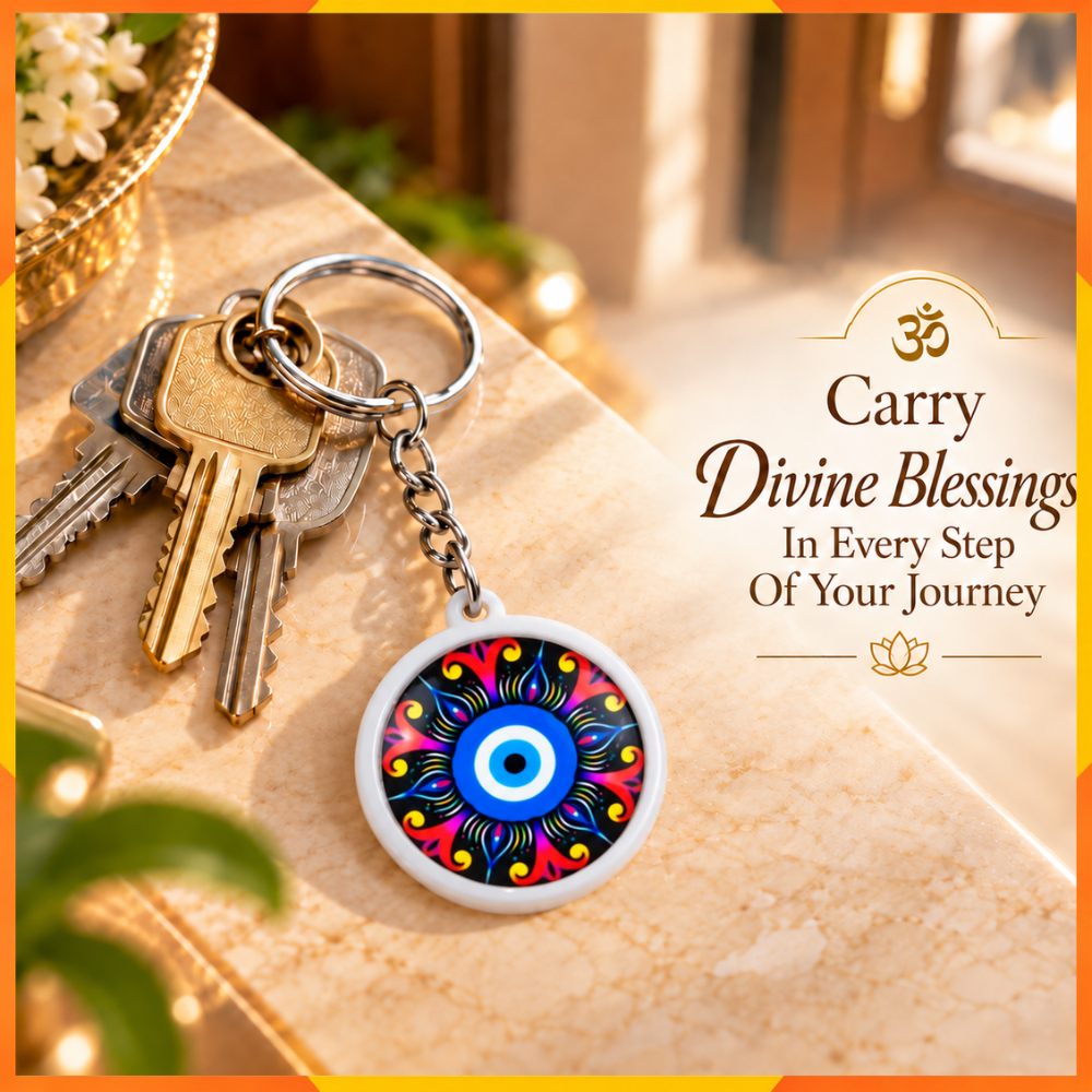 Blue Nazar Evil Eye Keychain | Protection Key Ring | Everyday Gift