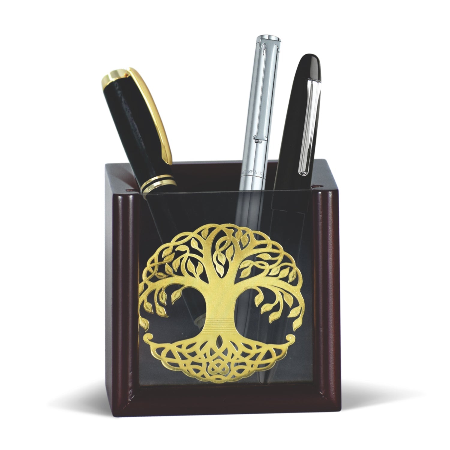 24K Gold Custom MDF Pen Holder for Gifting