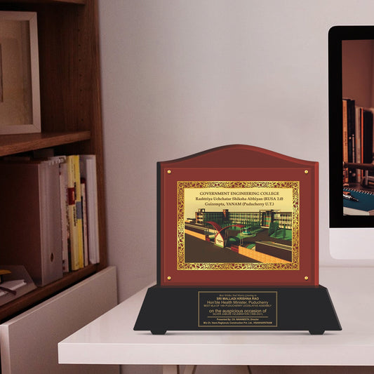 24K Gold MDF Memento for Custom Corporate Gifts