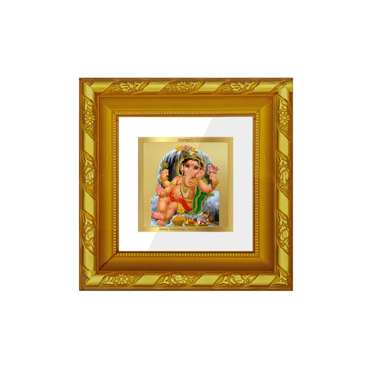 24K Gold Plated Bal Ganesha Wall Hanging for Puja Space