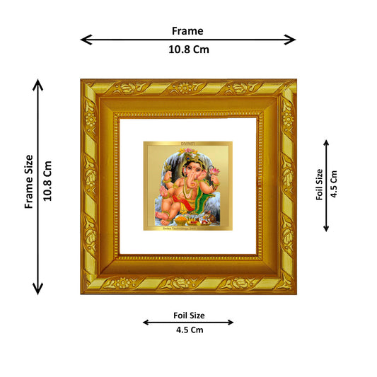 24K Gold Plated Bal Ganesha Wall Hanging for Puja Space