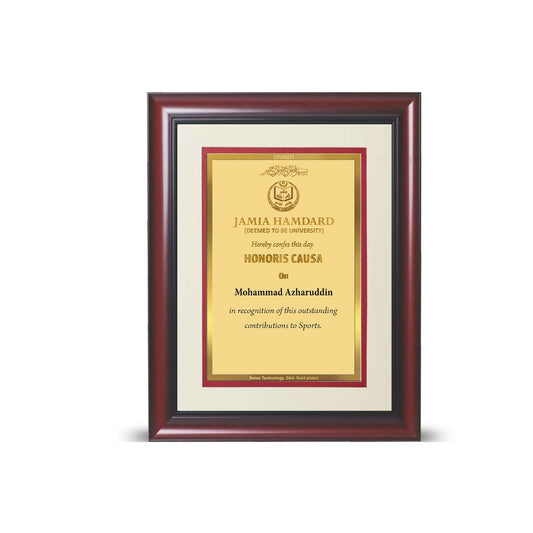 24K Gold Plated Custom Certificate for Universities