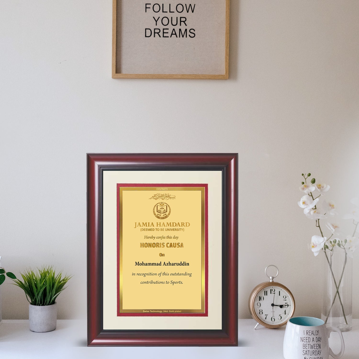 24K Gold Plated Custom Certificate for Universities
