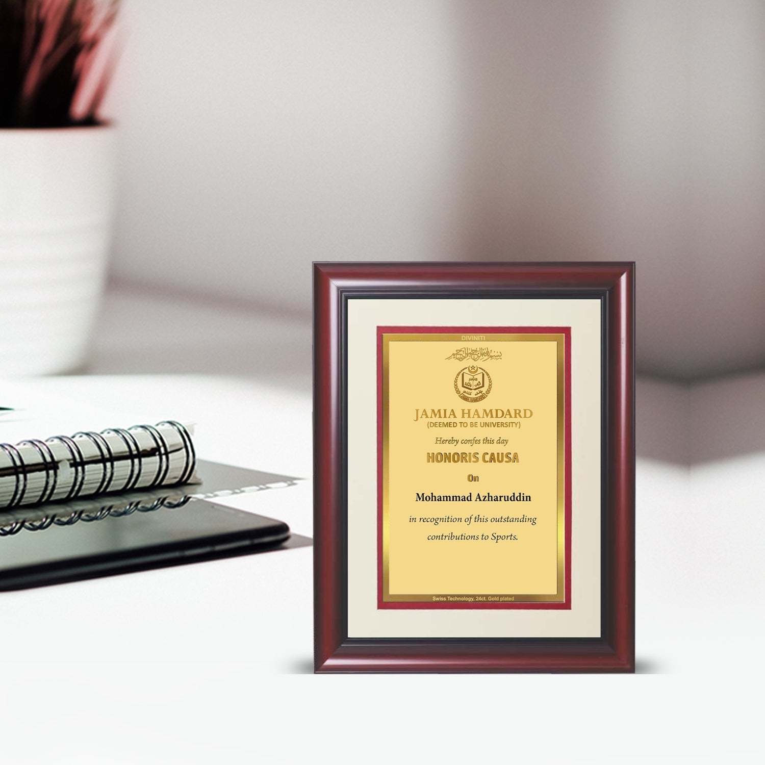 24K Gold Plated Custom Certificate for Universities