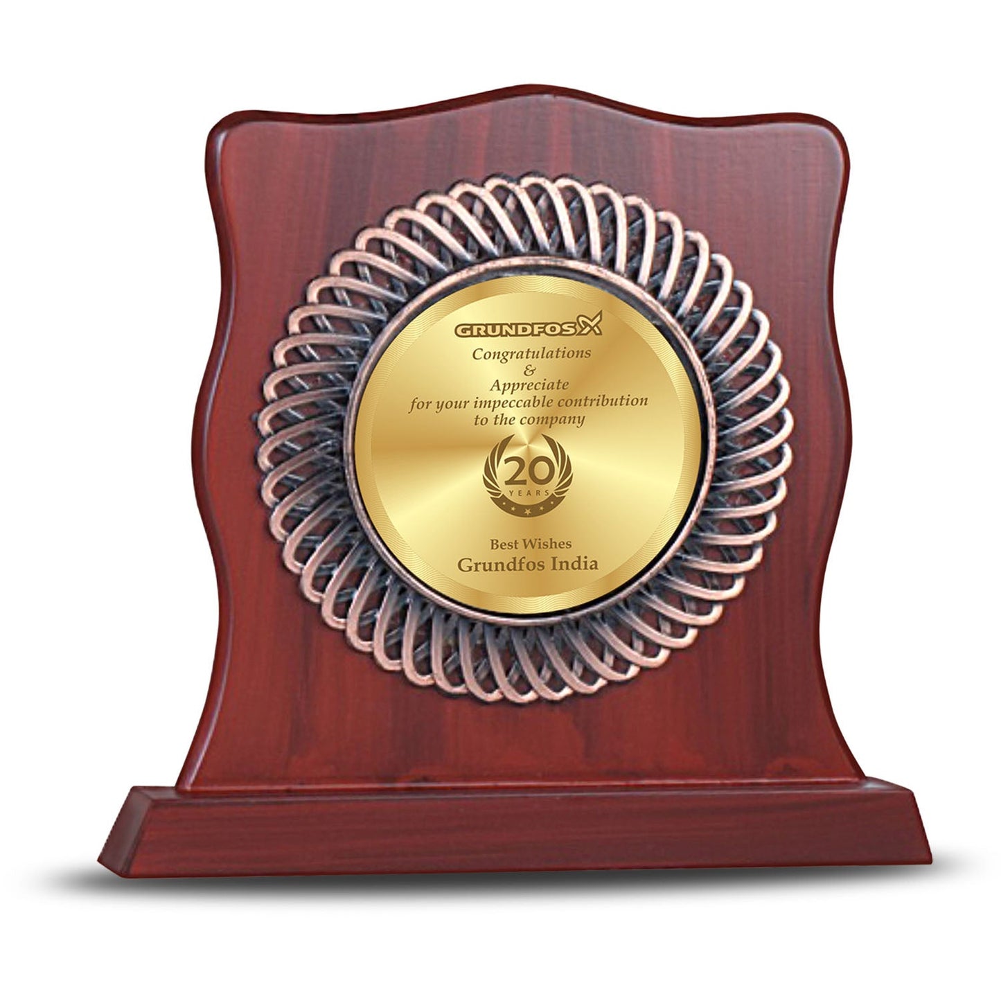 24K Gold Plated MDF Memento for Corporate Gifts