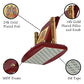 24K Gold Plated Ram Darbar for Car Dashboard