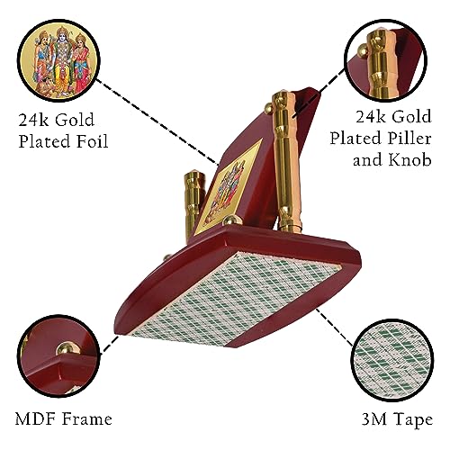 24K Gold Plated Ram Darbar for Car Dashboard