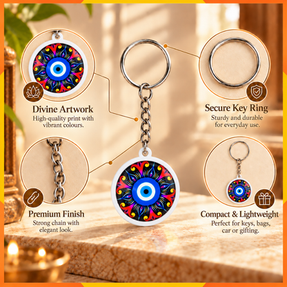 Blue Nazar Evil Eye Keychain | Protection Key Ring | Everyday Gift